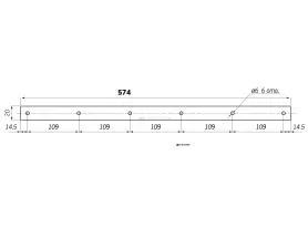 Планка крепления брызговика 590, 600 мм (комплект 2 шт.)