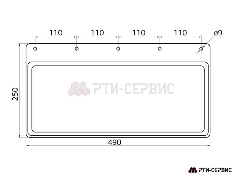 Брызговик 490х250 мм Iveco - фото 2