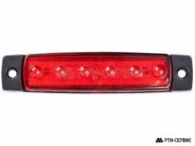 Фонарь габаритный 6-ти диодный LED (красный) 24V