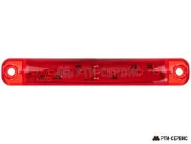 Фонарь габаритный 9-ти диодный LED (красный) 12-24V, L-100 мм