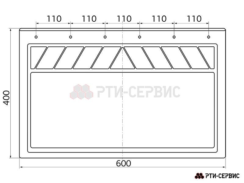 Брызговик 600х400 мм универсальный (без логотипа) - фото 2