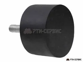 Резинометаллический буфер (аналог K0571.07505055 KIPP) D-75, H-50 с наружной резьбой M12
